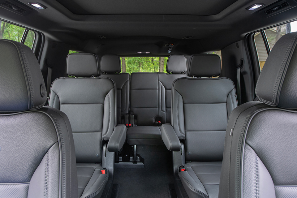 Interior of an executive SUV limo